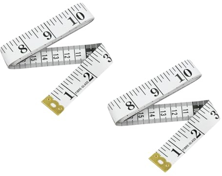 Tape Measure - (2 Pack) 150 cm Soft Fabric White Measuring Tape for Tailors Dressmakers and Sewing - Metric Waist and Body Measurements - Reusable Ziplock Bag Convenient Storage