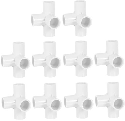 PRETYZOOM 10pezzi Raccordo Angolare Per Acqua Connettore Angolare Quattro Vie Adattatore Per Acqua Connettore Raccordo Per Impianto Idraulico