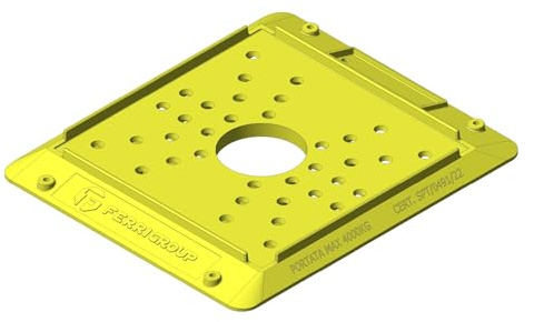 Riparatore del Carico per Ponteggio, Made in Italy – Rinforzato, robusto in plastica - Sottobasette per Ponteggi – Resistente, Riutilizzabile per cantieri edili e per montaggio ponteggio (10)