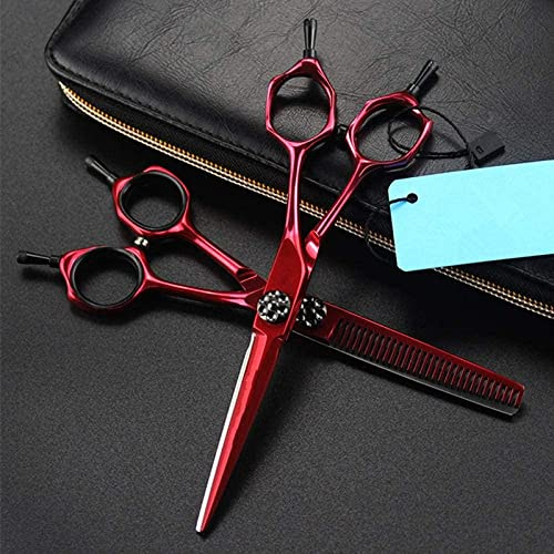 Tijeras Profesionales para Cortar El Cabello, Acero Inoxidable 440c, Tijeras De Entresacar Planas De 6 Pulgadas, Diseño Ergonómico, Uso Doméstico En Peluquerías