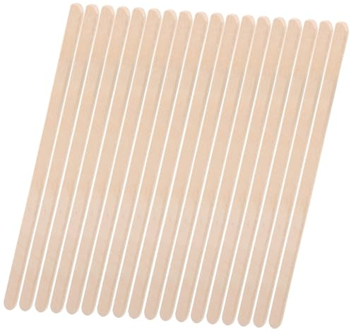 Mobestech 100 pièces Bâtons Bois pour Épilation Corps et Visage Applicateurs Cire Cire Épilation Sourcils avec Bords Arrondis Multi-usages pour Modelage