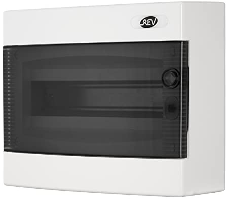 REV Sicherungskasten - Verteilerkasten 1-reihig 12TE, Aufputz, 400V, 112x287x236mm, weiß