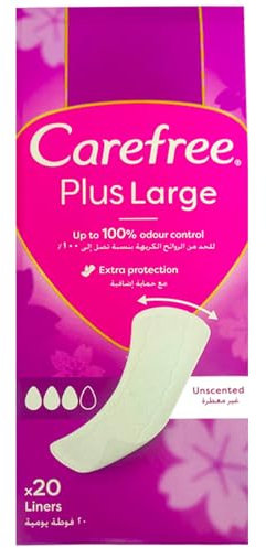 Carefree Plus Large Pantyliners - Pack of 60