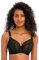 Freya Women's Starlight Unlined Balcony Lace Underwire Bra Demi, Black, 34FF