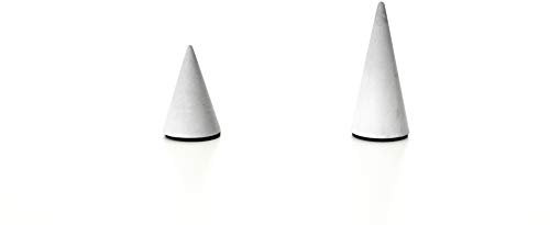anaan Conic Ringständer Ringhalter Schmuckständer Schmuckaufbewahrung Beton Design Geometrisch Industrie Tischdeko (2er Set, Kegel, L+S)
