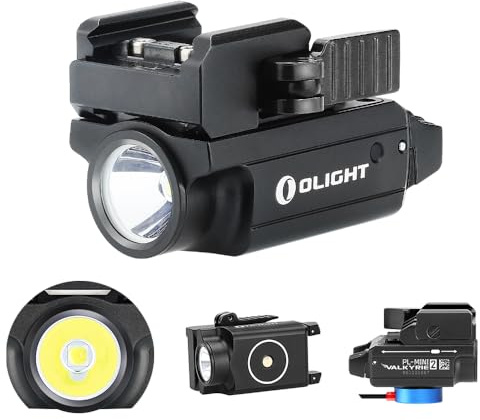 OLIGHT PL-Mini 2 Valkyrie Torcia Potente LED Regolabile, Luce Professionale Multifuzionale Lampada Ricaricabile 600 Lumen 100 Metri per la Caccia, Ricerca, Outdoor Illuminazione Campeggio