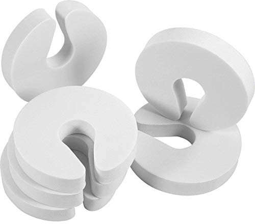 LEZQHB Door Finger Guards, 6 Pack Foam Child Door Stopper Baby Safety Finger Pinch Guard White Color