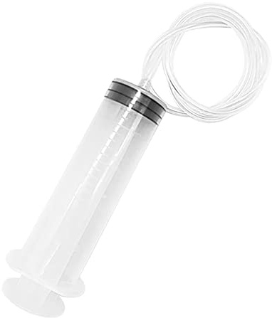 Plastspruta med stor kapacitet med 1 m rör för olje- eller limapplikator, experiment, husdjursmatning, växtbevattning laboratorium och vetenskap användning 50/60/100/200 ml