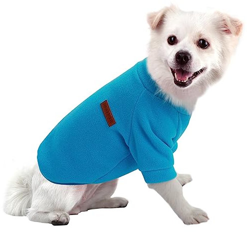 HuaLiSiJi Hundepullover Fleece Kleine Hunde Hoodie Chihuahua Kleidung Hundepullover Chihuahua Hunde Sweatshirt, Warm und Leicht, mit Einer Weichen Textur, Leicht zu Tragen (XS, Blau)