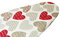BB sky Ironing Board Cover Elasticated Easy Fit Double Layer Heat Reflective Backing Red Hearts, One Size