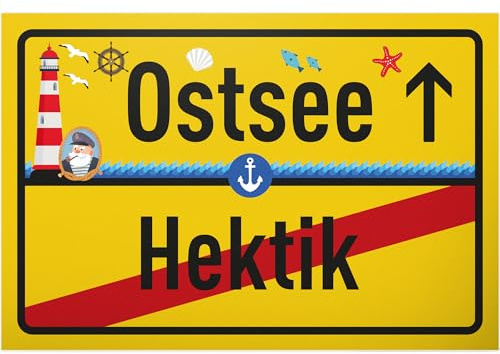 DankeDir! Östersjön semester – 30 x 20 cm skylt plast – present party presentidé kollegor vänner dekoration festdekoration – dörrskylt födelsedagspresent väggdekoration ordspråk roligt ordspråk
