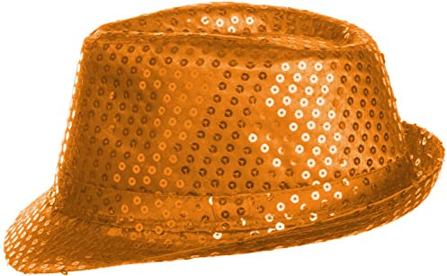 Brandsseller PaillettenhuBrandsseller Paillettenhut Unisex Glitzerhut Partyhut Verkleidung Karneval Silvester - Orange