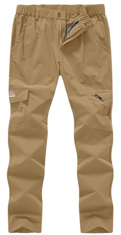 YSENTO Women's Hiking Pants Lightweight Stretch Quick Drying UPF 50 Camping Travel Work Cargo Pants 6 Pockets Light Coffee L