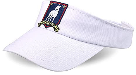 LIKUNGOU Herren Weiß Sport Visier Hüte Fußballtrainer Verstellbare Velcro Kappen Sonnenblenden Erwachsene Sommer Outdoor Sportbekleidung Zubehör
