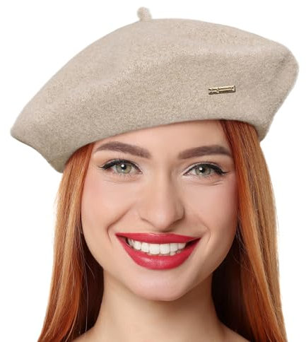 Gajaous Klassische Woll Baskenmützen für Frauen, Damen stilvolle französische Baskenmützen Malerinnen-Hut