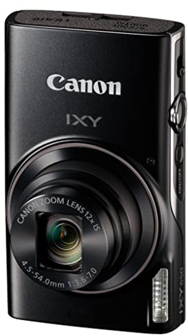 Canon Compact Digital Camera IXY 650 12x Optical Zoom IXY650 (BK) (Black) (Renewed)