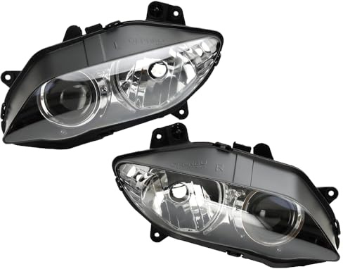 Artudatech Faro de motocicleta LED, máscara de luz frontal para motocicleta para Yamaha Yzf R1 1000 04-06 05 LED Motorcycle Headlight Protector de faros de motocicleta