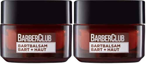 L'Oréal Men Expert Bartbalsam Bart + Haut für Männer, Unterstützung beim gesunden Bartwachstum, Bartpflege für Herren mit ätherischem Zedernholzöl, Barber Club, 1 x 50 ml (Packung mit 2)
