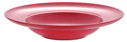 perfk Piatto fondo con bordo largo, piatto fondo multiuso, piatto fondo per cucina d'albergo, piatto fondo per feste, Rosso