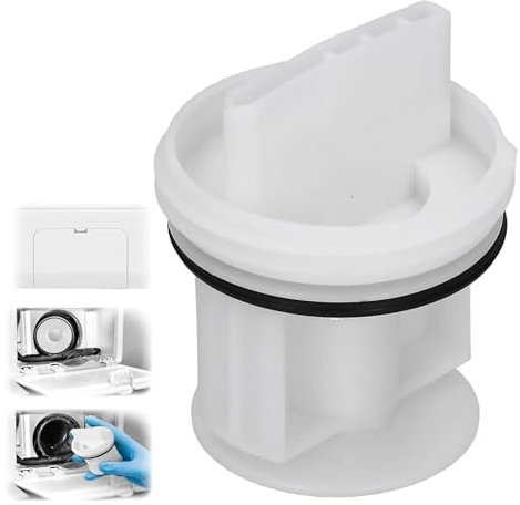 Tkxjry Waschmaschine Sieb Zubehör, Flusensieb Waschmaschine, Filter Flusensieb, Flusensiebeinsatz, Flusensieb Ersatz, Kunststoff Flusensieb an Pumpe, Flusensiebe für Trockner & Waschmaschine - Weiß