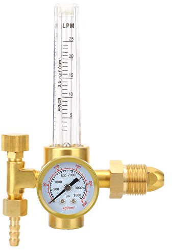 Argon Regulator, Flödesmätare Gasmätare för MIG TIG -svets, med GA580 -adapter, Lätt Att Justera, Flödesmätargasregulator