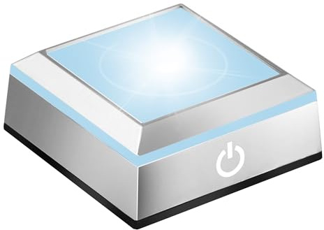 EUSTUMA Non-slip square led light base in a variety of colors Suitable for glass crystal artworks Silver LED base for glass ball