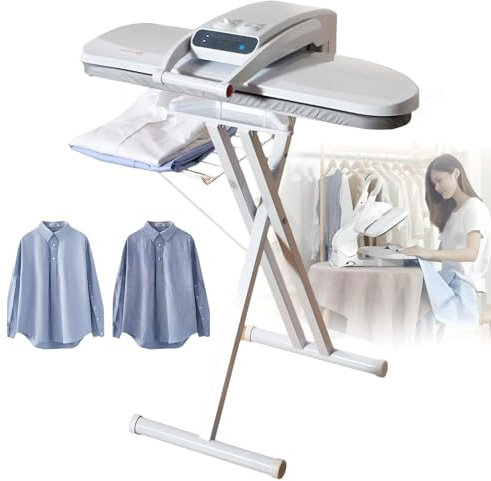 Presse à vapeur commerciale robuste, presse à repasser électronique Ultra XL, multiples fonctions vapeur et réglages de température, grande surface de pressage avec grand réservoir d'eau et support
