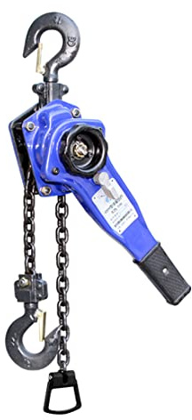 Paranco A Catena Manuale Da Leva E Blocco Da 0,75/1/1,5/2/3 Tonnellate, Paranco A Catena Manuale Da Cricchetto Con Freno A Doppio Cricchetto E 2 Gancio, Sollevamento 5/10/20 Pie(Size:5ft,Color:2T)