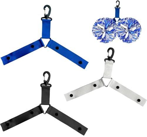 Yabauuop Soporte para Pompones De Cheerleading - 3 Piezas Correa De Animadora | Soporte para Pompones De Bolsa De Porristas con Botón,para Animación, Competición, Evento De Equipo, Actividades
