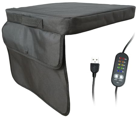 MotiveTech Cojín Calefactable con Conexión USB, Práctico Cojín para Asiento de Estadio, Ideal para Parques, Oficinas Y Deportes.