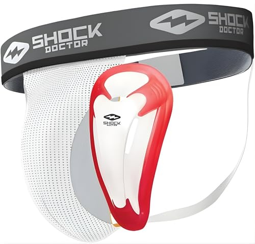 Shock Doctor Core Supporter with Bio Flex Cup - Conchiglia Protettiva, Bianco (Bianco), XXL