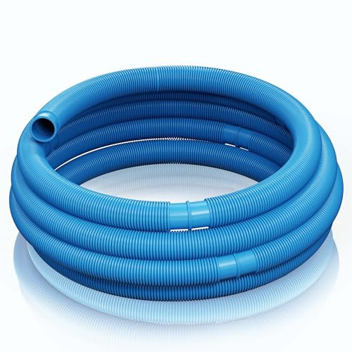 Wiltec Tubo per Piscina Blu, 12 m ø 38 mm, sezionabile Ogni 1,5 m, Galleggiante, in Resina 190 g/m Made in EU
