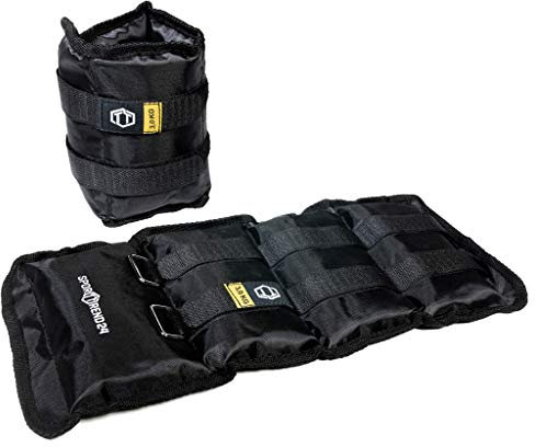 Sporttrend 24® Gewichtsmanschetten 0,5kg, 0,75kg, 1kg, 1,5kg, 2kg, 2,5kg, 3kg, 3,5kg, 4kg, 4,5kg, 5kg im 2er Set - maximaler Halt durch starken Klettverschluss, Fußgewichte, Armgewichte