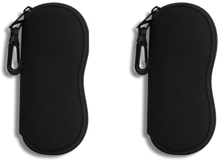 Hion Custodia per occhiali Occhiali da sole Custodia morbida con Clip da Cintura Custodia per Occhiali da Sole con Cerniera in Neoprene Ultraleggero Borsa per Occhiali da Sole Stampata