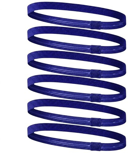 AKH® 6 sportpannband | 6-pack | svettband | halkfria | elastiska pannband | gympannband | hårband för unisex kvinnor män | för löpning cykling träning yoga | sportpannband