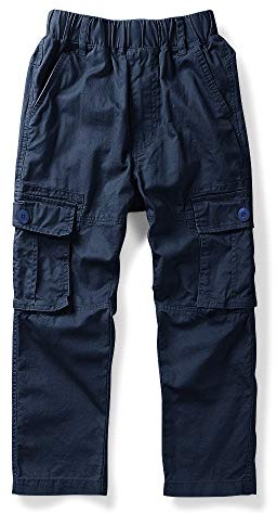 Garçon Pantalon Cargo en Coton Tour de Taille Elastique avec Plusieurs Poches Enfant Pantalon Casual Scolaire Extérieur