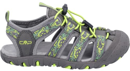 CMP KIDS SAHIPH HIKING SANDAL, Sandalo Sportivo Unisex - Bambini e ragazzi, Graffite-Lime Green, 37 EU