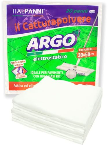 ITALPANNI - 20 chiffons captures de poussière XL 30 x 50 cm - Élasticité et texture gaufrée - Lave sols maison pour un nettoyage en profondeur - Multi-usage pour la maison et le bureau