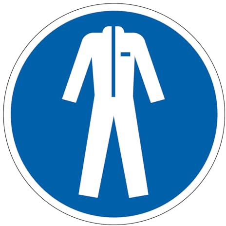 M010 - Vêtements de protection obligatoires - Panneau et Signalétique d'obligation - Dimensions au choix - Norme ISO 7010