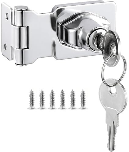 ZiYuya Cerradura de cerrojo con diferentes llaves, candado para puerta, pestillo de puerta, cerradura de cajón, cerradura de armario, cerradura giratoria con llave para armario muebles buzón 2.5 inch