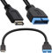 Xiatiaosann USB 3.1 Frontplatte Typ-E-Header auf USB 3.0 19/20Pin Buchse Motherboard-Verlängerungskabel Adapter Datenübertragung 200mm/7.87in Linie für ASUS PC Computer Anschluss