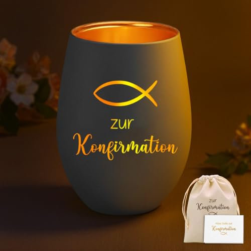 Konfirmation Geschenke für Jungen und Mädchen, Konfirmation Deko Mit Kerzen, Personalisierte Kleine Konfirmationsgeschenke, Tischdeko Gastgeschenke Besondere Christliche Geschenke