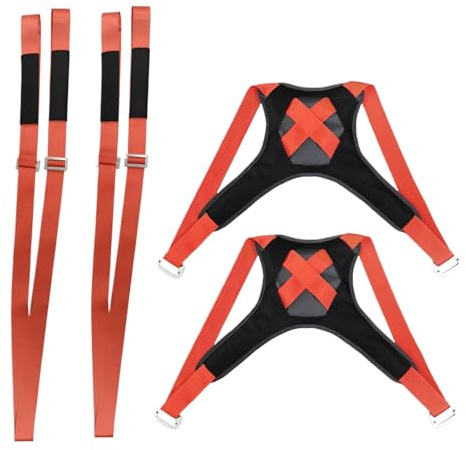 Coupes de levage de meubles : harnais d'épaule réglable pour deux personnes, aide au mouvement lourd, supporte jusqu'à 880 livres | Outil de transport d'appareils électroménagers