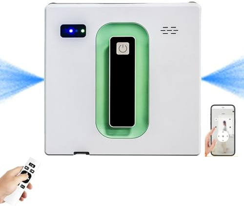 Equipo de Limpieza de Ventanas, Robot limpiacristales eléctrico, Robot Limpiador de Ventanas Inteligente con Potente succión de 2500 Pa, Robot Aspirador de Cristales con Control re