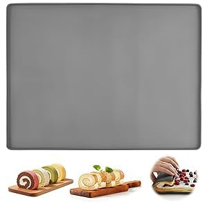 Tapete de Silicona para Hornear (30x40 cm) - Tapete de cocción Alfombrilla de Horno Antiadherente y Reutilizable con Borde,Alfombrilla horno Lámina de Horno Profesional para Repostería, Macarons