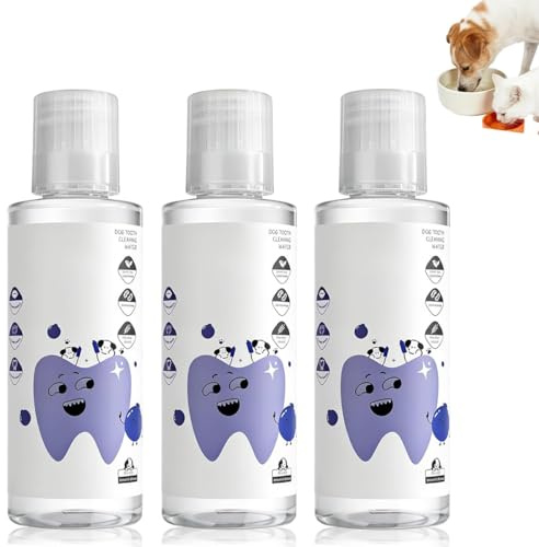Paw Bright Dental Plus tandvård för husdjur luktfri och smakneutral formel för att bekämpa tandsten främjar friskt tandkött och fräschar upp andningen (200 ml x 3)