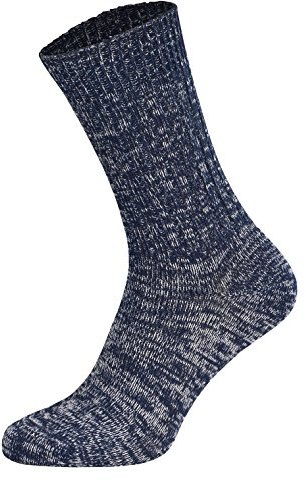 Tobeni 5 Paia Uomo Calze Jeans Originali da Lavoro Cotone senza Cuciture Colore Blu Taglia 39-42