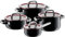 WMF Fusiontec Functional Topfset Induktion 4-teilig, Glasdeckel mit Abgießfunktion, High-Tech Keramik, Kochtopf Set nickelfrei, kratzfest, schwarz