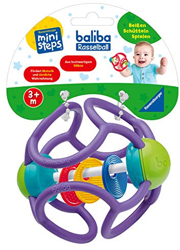 Ravensburger Rasselball (Lila) Baliba-Palla sonaglio, Colore: Lilla, 04556