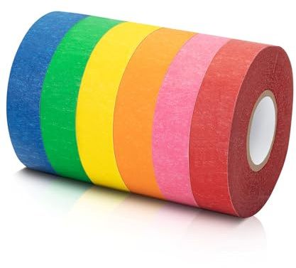 Mr. Pen- Colored Masking Tape, Colored Painters Tape for Arts and Crafts, 6Pack, 0.6 x15Yard Drafting Tape, Craft Tape, Labeling Tape, Paper Tape, Colored Tape
